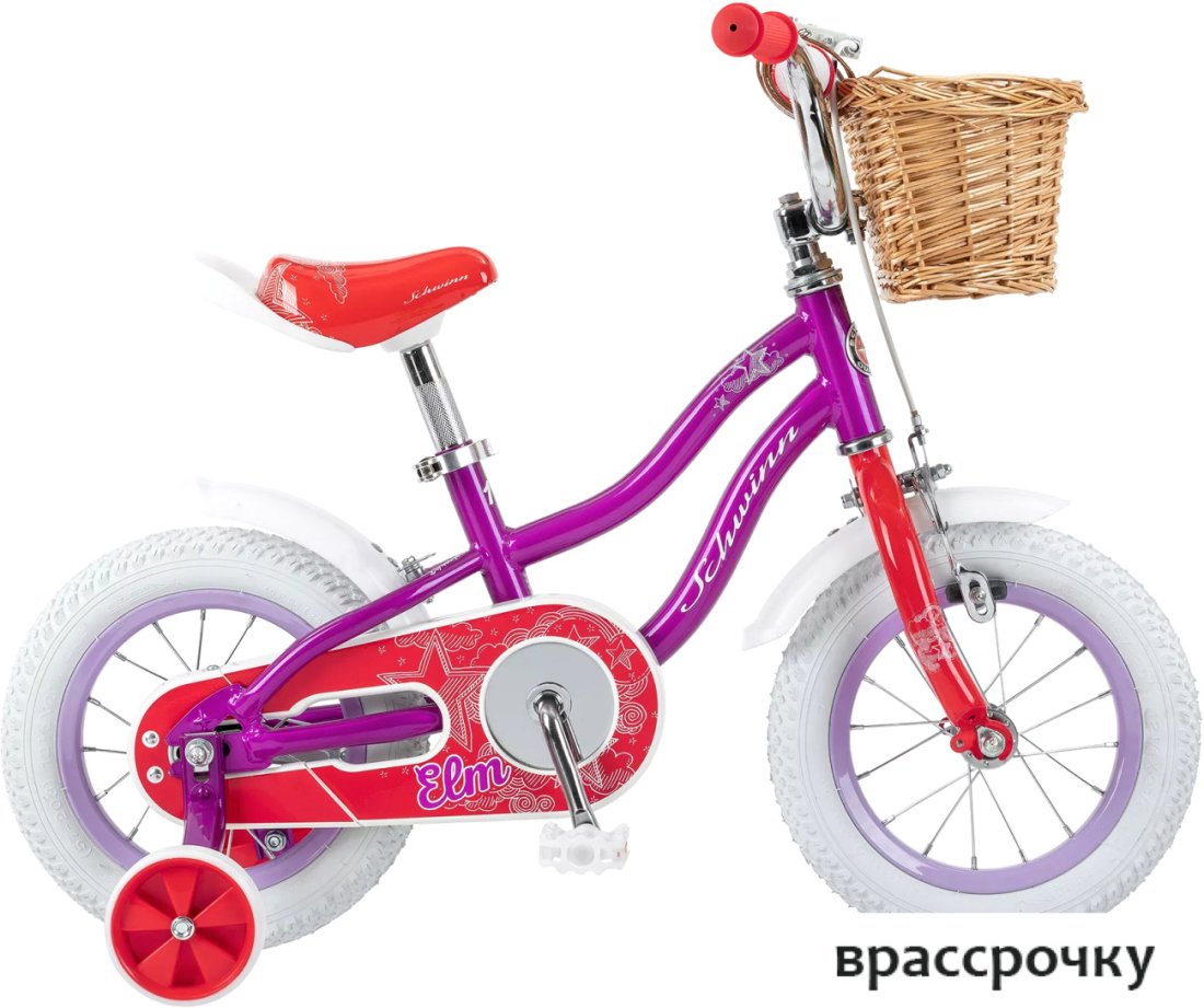 Детский велосипед Schwinn Elm 12 2022 S0261RUA (фиолетовый/белый)