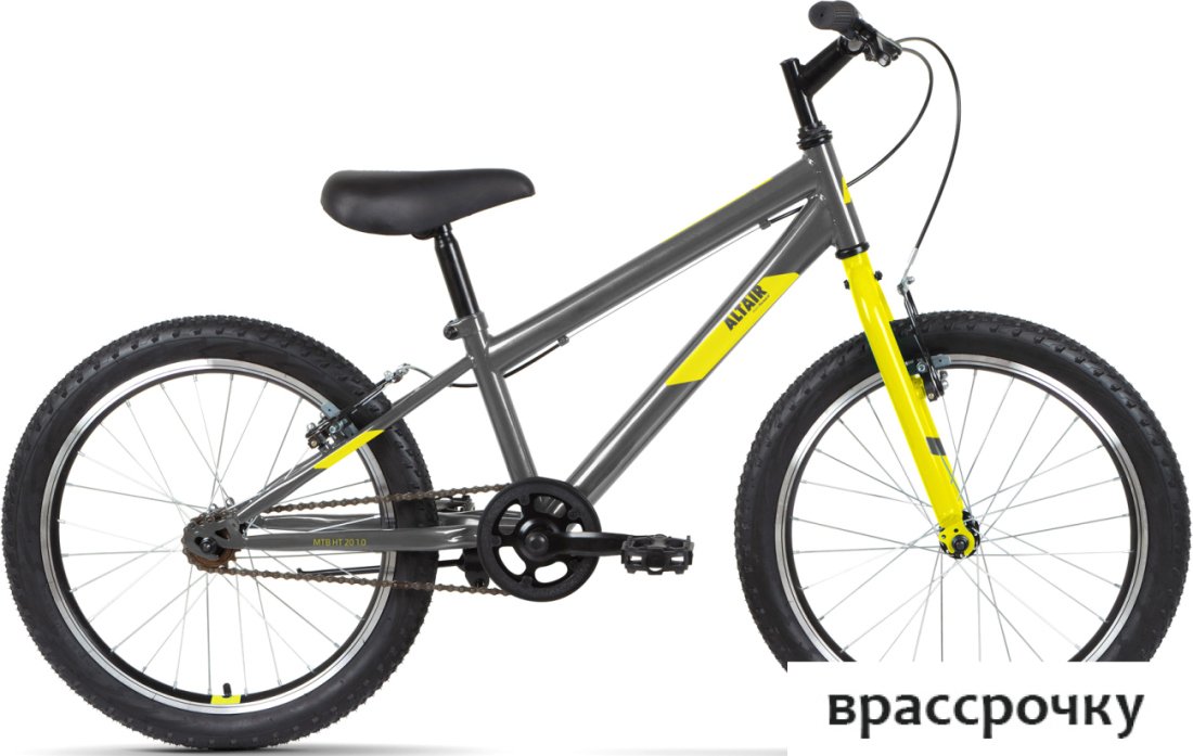 Детский велосипед Altair MTB HT 20 1.0 2022 (темно-серый/желтый)