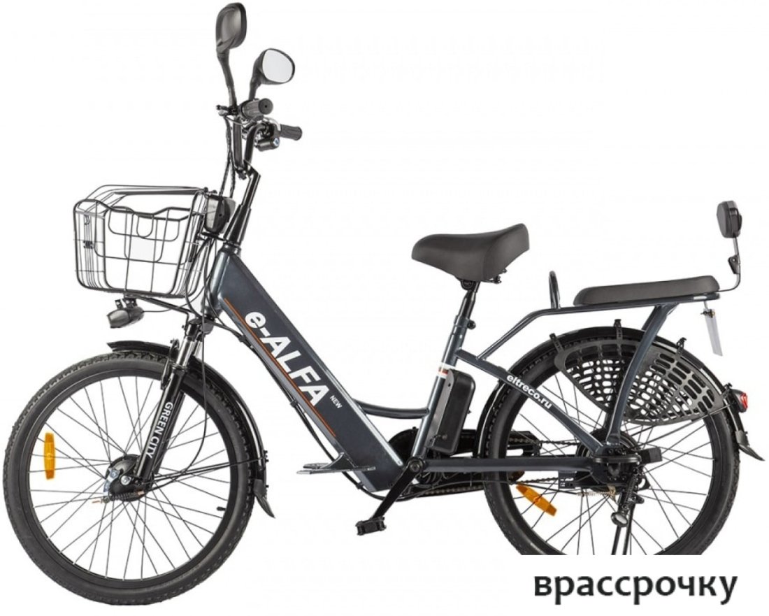 Электровелосипед Eltreco Green City E-Alfa New 2020 (черный)