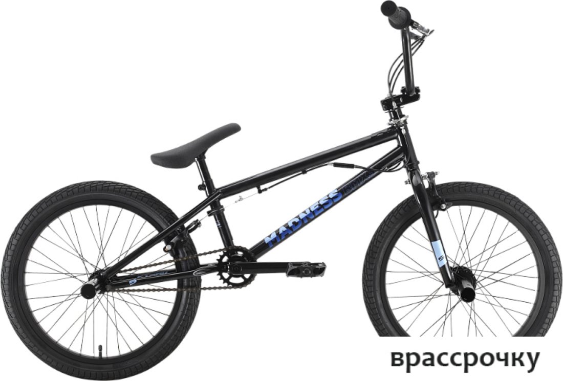 Велосипед Stark Madness BMX 3 2022 (черный/голубой)