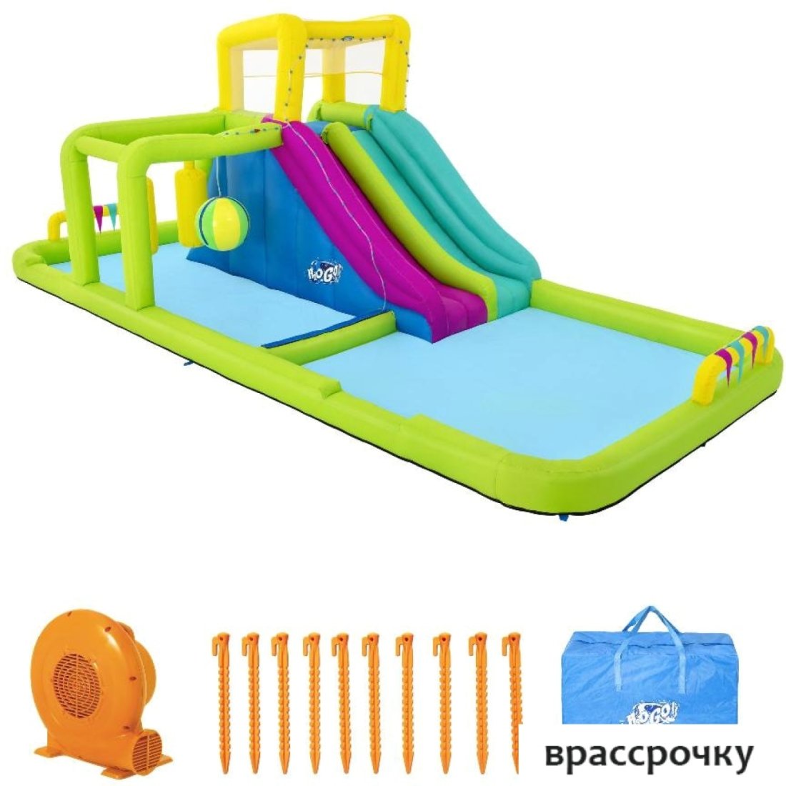 Надувной бассейн Bestway Splash Course 53387 (710х310х265)