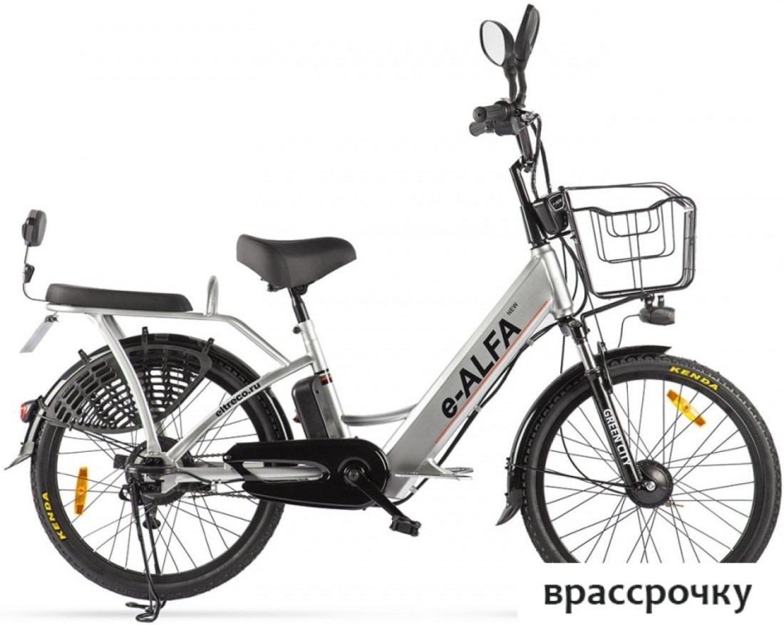 Электровелосипед Eltreco Green City E-Alfa New 2020 (серебристый)