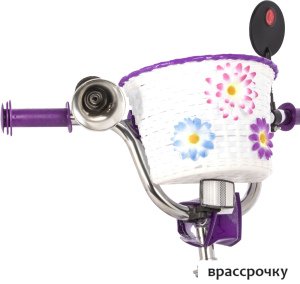 Детский велосипед Novatrack Butterfly 16 2023 167BUTTERFLY.WVL23 (белый/фиолетовый)