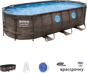 Каркасный бассейн Bestway Power Steel Ротанг 56716 (549x274x122)